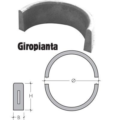 GIRO PIANTA (formato da due pezzi vibrati)